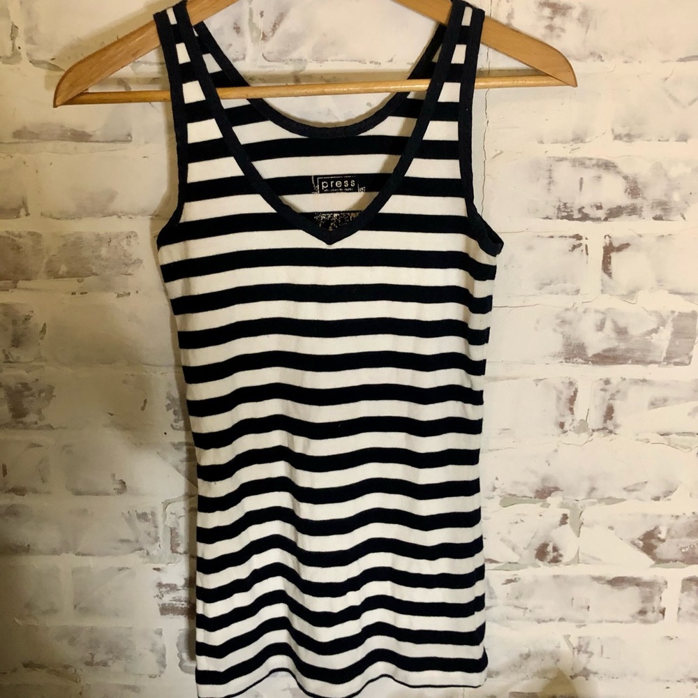 Striped V Neck Cami